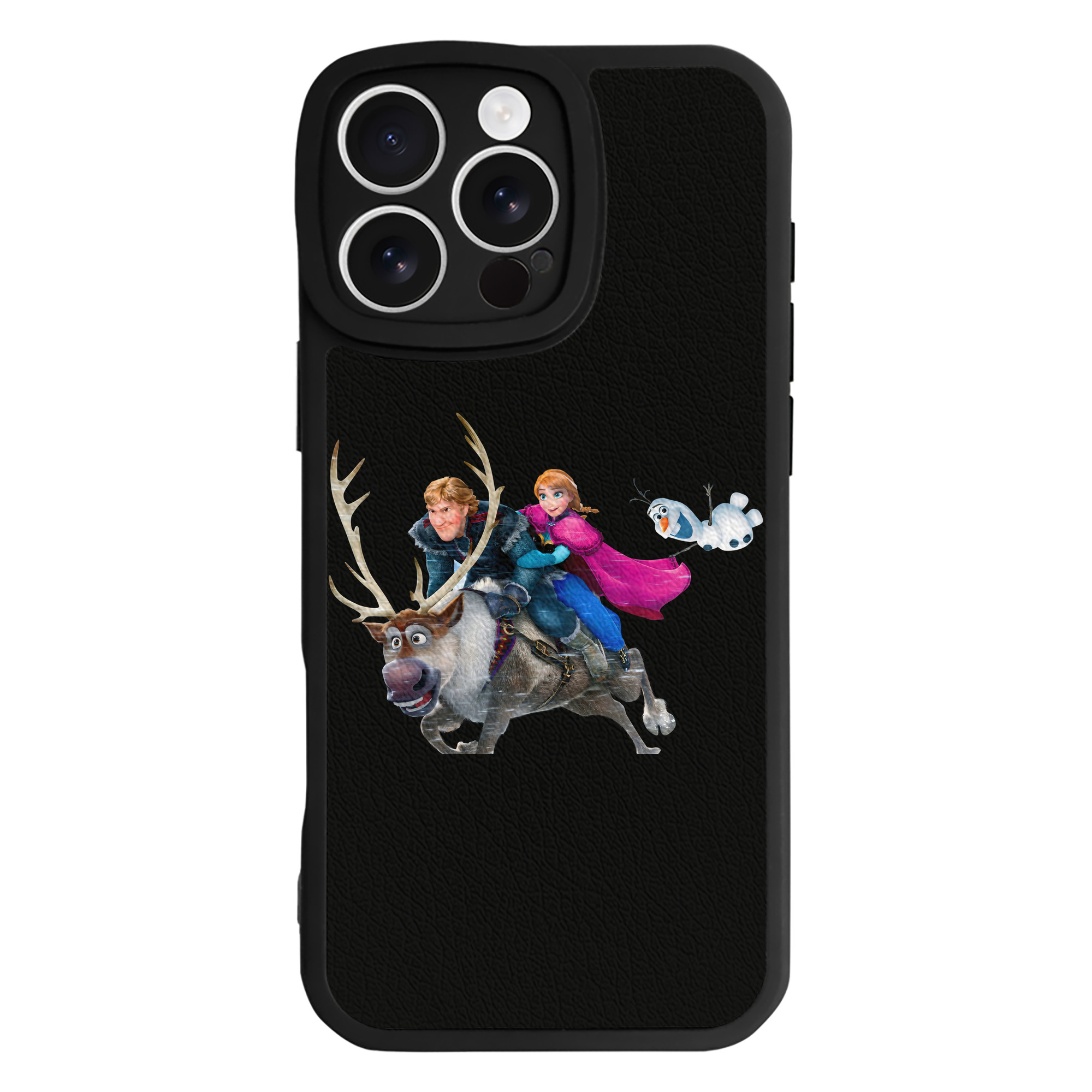 （画像用） アナと雪の女王 アンナ エルサ Frozen Anna Elsa 【iPhone 16シリーズ対応】シリコンスマホケース（レザー調） 材質：シリコン